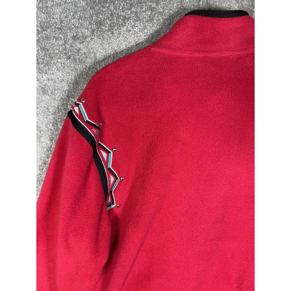 Bob Mackie Wearable Art Oversize Full Zip Fleece Jacket Womens Large Embroidered - Picture 9 of 14